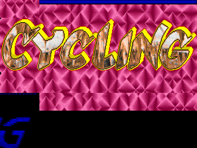Cycling title over faceted background runtime frame