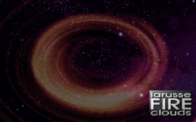 Dope runtime frame at 03:40.000 showing the fire-cloud spiral