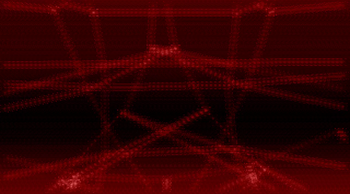 Sea Robot of Love runtime frame at 00:15.000 showing the red additive line/splat phase
