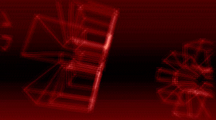 Sea Robot of Love runtime frame at 00:30.000 showing the red segment and wire-object scene