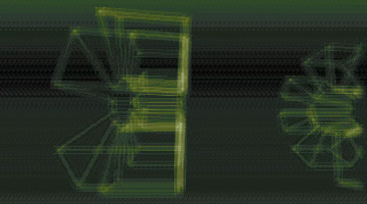 Sea Robot of Love runtime frame at 00:48.000 showing the green mesh-line section