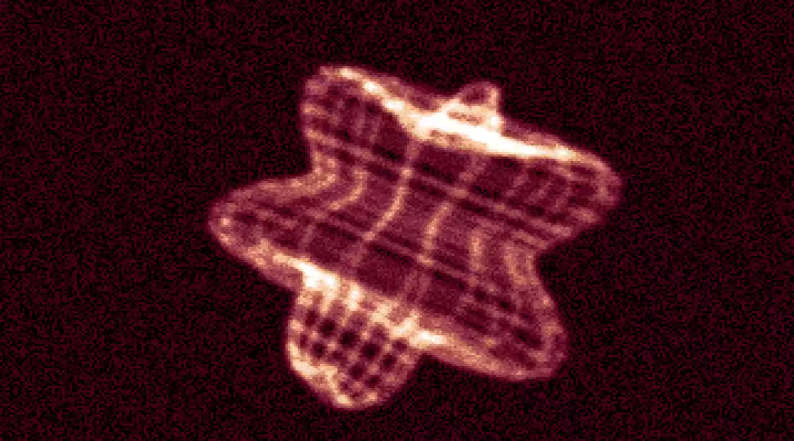 Sea Robot of Love runtime frame at 01:15.000 showing the red ring/column mesh