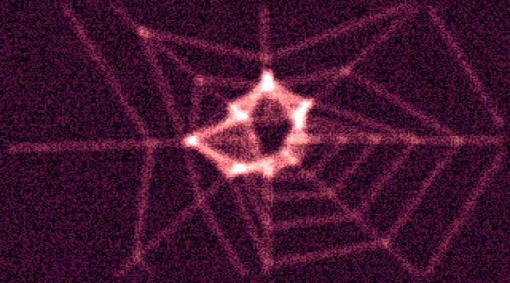 Sea Robot of Love runtime frame at 02:11.000 showing the magenta star-like mesh section