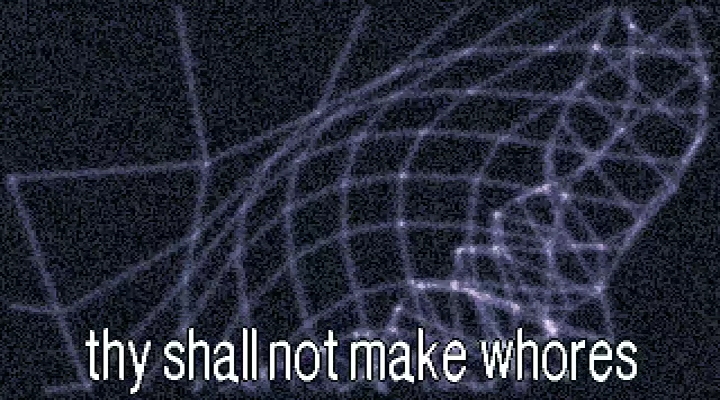 Sea Robot of Love runtime frame at 02:39.000 showing late text over the blue mesh
