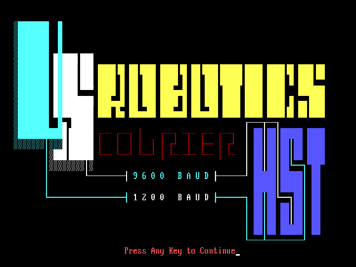 Slave Den BBS 4 first text-mode title record at 00:01