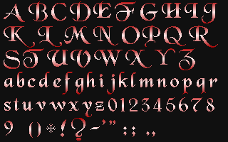 Exact decoded Gothic font atlas