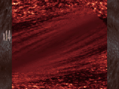 X14 four-corner texture feedback between static borders